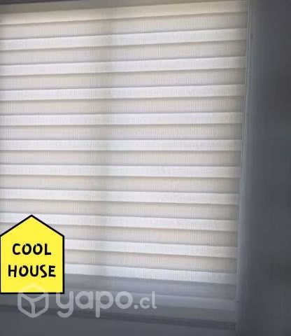 Aprovecha Cortinas Roller Duo Blancas 90x200