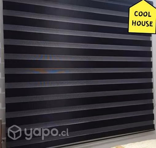 Excelentes cortinas roller duo Negro 120x200cms - Imagen 2