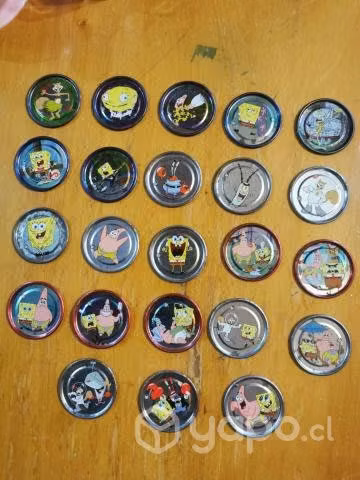 Tazos Bob esponja, dragon ball, Pokemón, yugioh