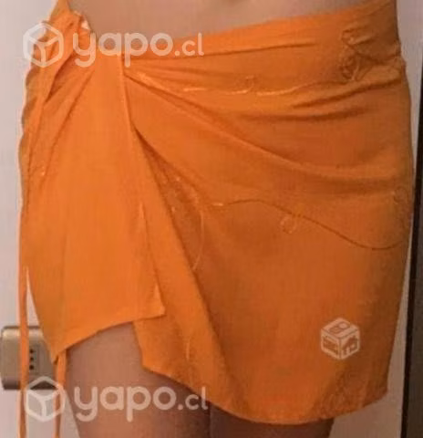 Pareo color naranja -mini/ talla stándar