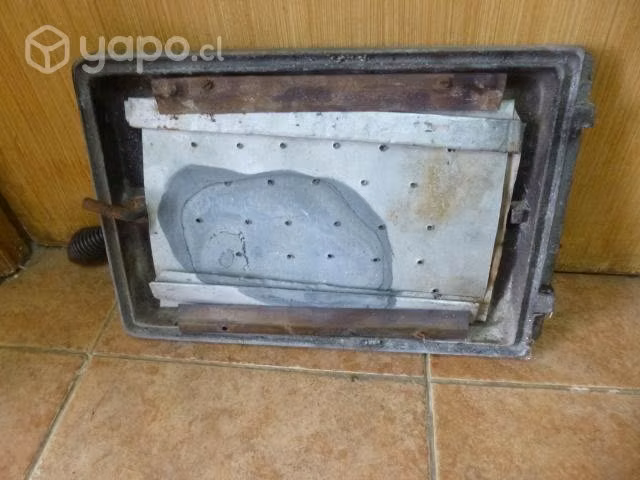 Puerta de fierro para combustión lenta