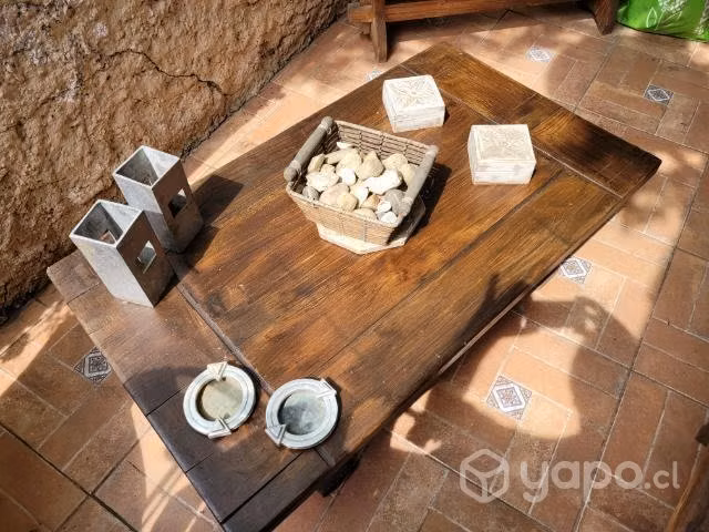 Juego de terraza 2 bancos oregon americano y mesa