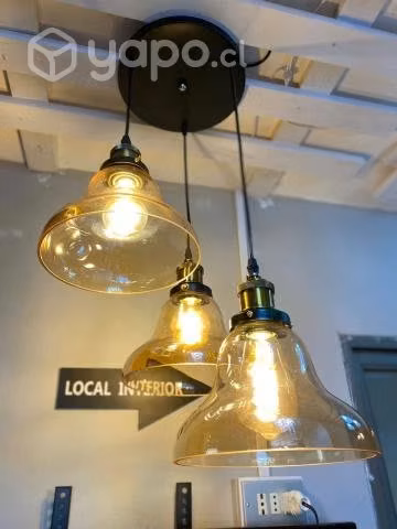 Lámpara colgante triple. 💡 - Imagen 2