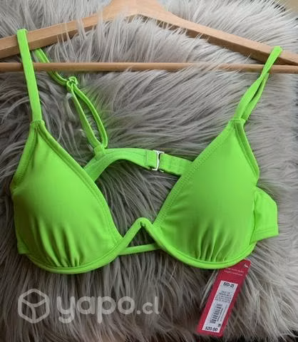 Bikini verde limon fluor , Talla S , nuevo de usa