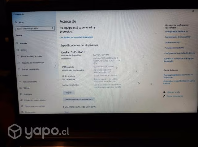 Notebook Lenovo