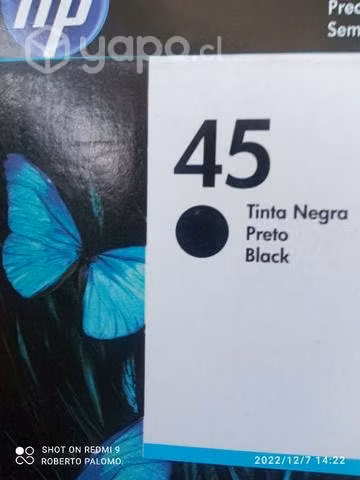 Tinta HP 45 Black original de alta