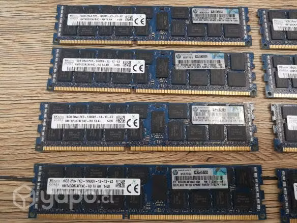 Memorias ram DDR3 16 GB 2rx4 PC3 14900R Hynix HP