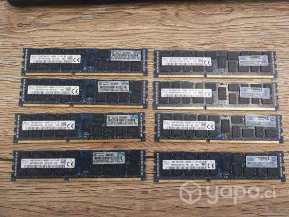 Memorias ram DDR3 16 GB 2rx4 PC3 14900R Hynix HP