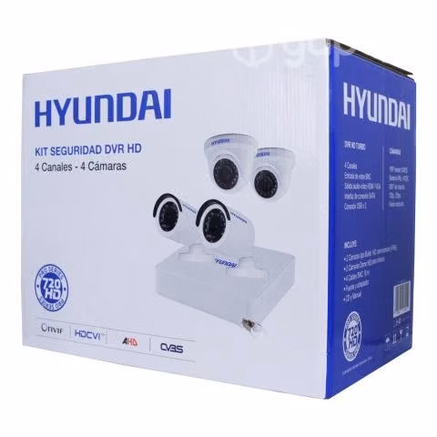 Hyundai Kit DVR HD 4 canales 720p + 4 cámaras HY-D - Imagen 4