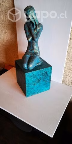 Decoración Escultura -Mujer Del Océano- Importante