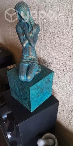 Decoración Escultura -Mujer Del Océano- Importante