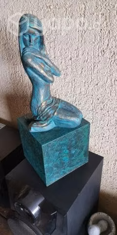 Decoración Escultura -Mujer Del Océano- Importante