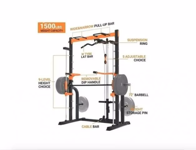 Jaula Multifuncional Soporte De Potencia , Barra Y
