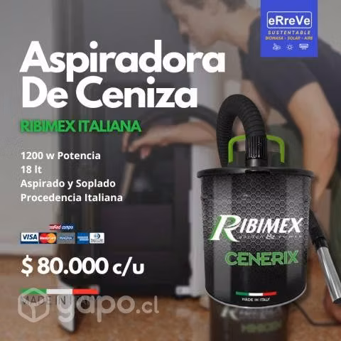Aspiradora de ceniza italiana nueva