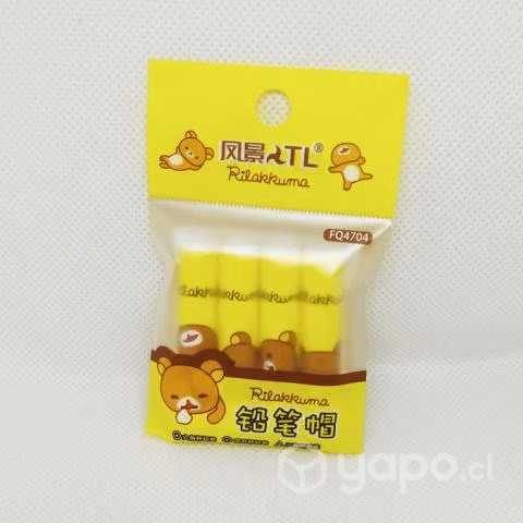 Set Tapas para Lapiz Diseño Kawaii Rilakkuma