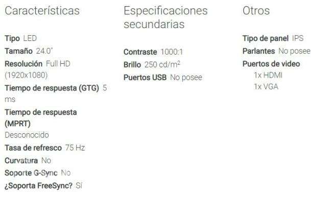 Pantalla LG 24" Full HD, Teclado y Cable HDMI - Imagen 2