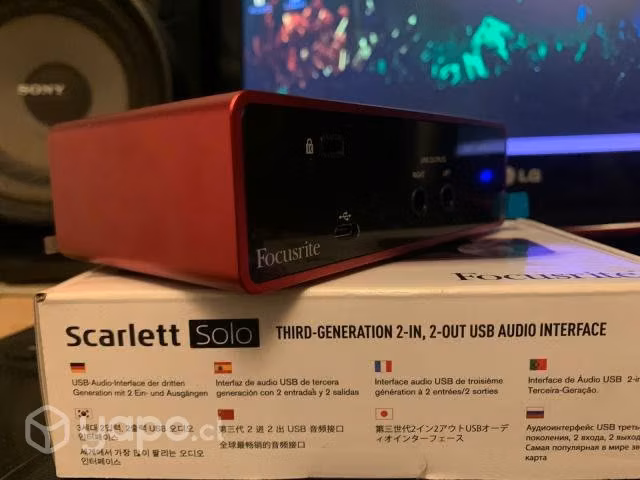 Interfaz Scarlett Solo 3era generacion