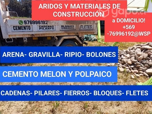 Aridos cemento y materiales de construcción