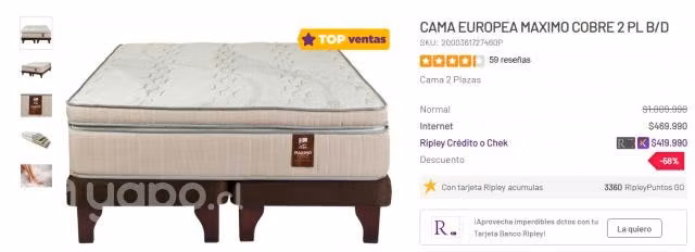 cama de 2 plazas - Imagen 6