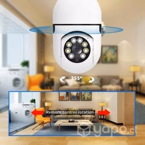 Ampolleta Con Cámara De Seguridad Panorámica Wifi
