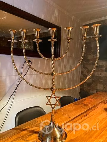 Menorah Candelabro 60 cm única en Chile en Bronce