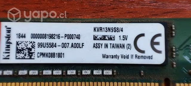 Memoria Ram Kingston: 4 GB - Imagen 2