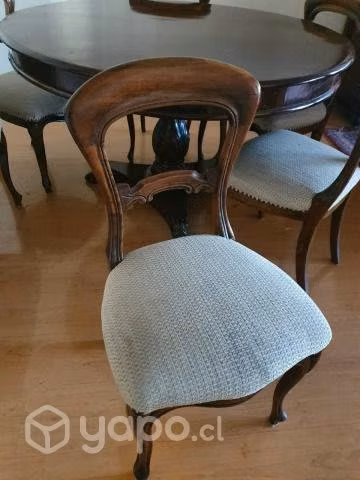 Mesa de comedor caoba y 6 sillas - Imagen 3