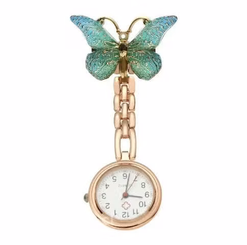 Reloj de bolsillo con forma de mariposa