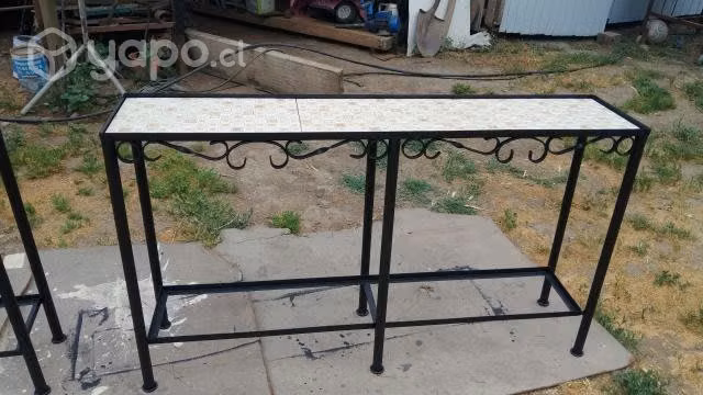 Mueble fierro forjado y cerámica