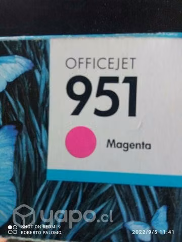 Tintas HP 951 colores originales