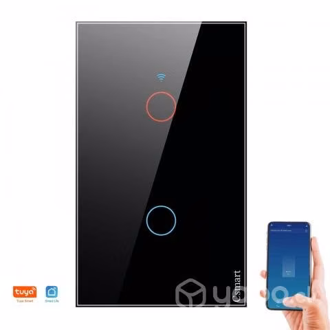 Interruptor Wifi Csmart Touch 2 Canales-Sin Neutro