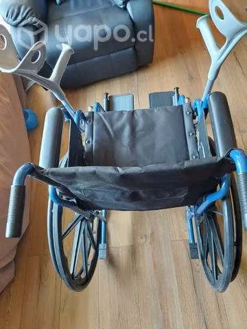 Silla de ruedas + 2 muletas - Imagen 3