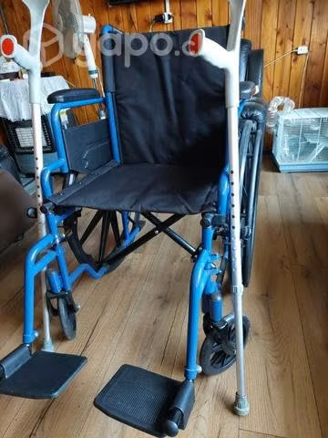 Silla de ruedas + 2 muletas - Imagen 2