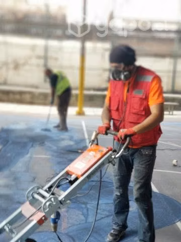 Pulido Epoxica decapado canchas deportivas