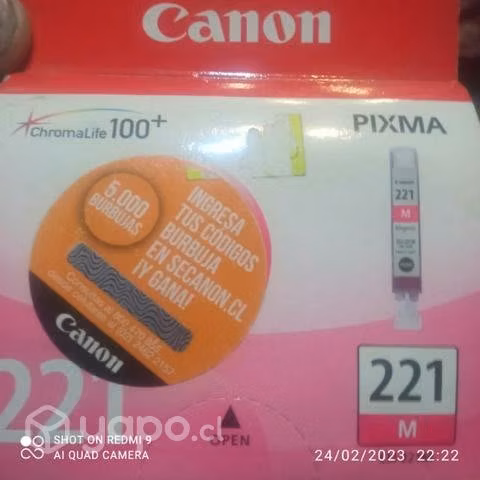 Tinta canon 221 Magenta original