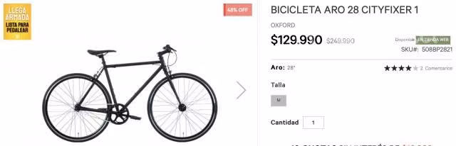 (nueva) bicicleta oxford cityfixer 1 aro 28