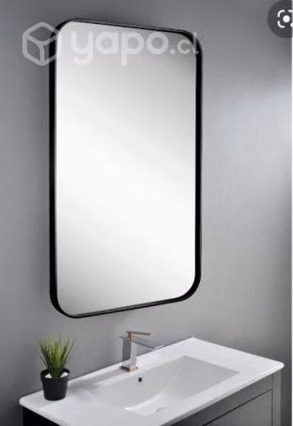 Espejo minerva negro mate 100x60cm nuevo en su caj