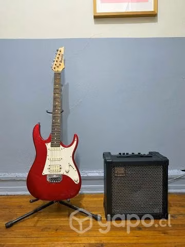 Guitarra ibanez gio amplificador roland