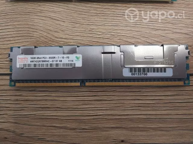 Memoria ram Hynix 2 unidades 16 GB 4rx4 PC3 8500R