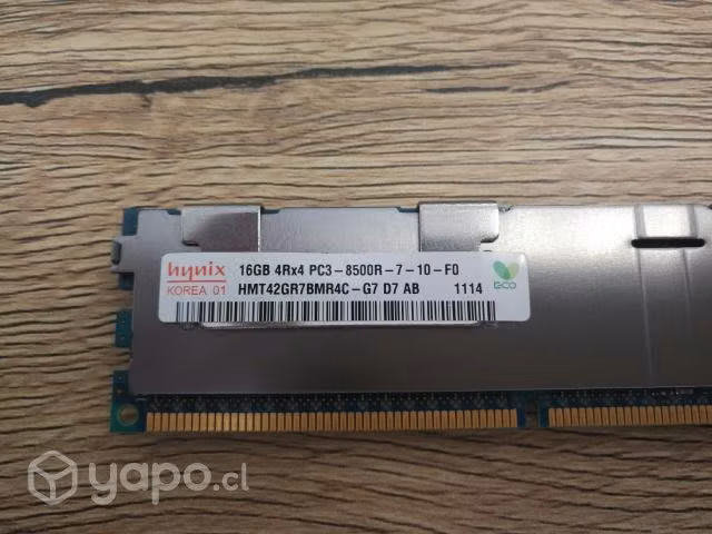 Memoria ram Hynix 2 unidades 16 GB 4rx4 PC3 8500R