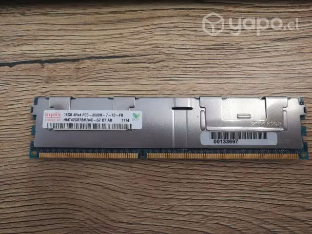 Memoria ram Hynix 2 unidades 16 GB 4rx4 PC3 8500R