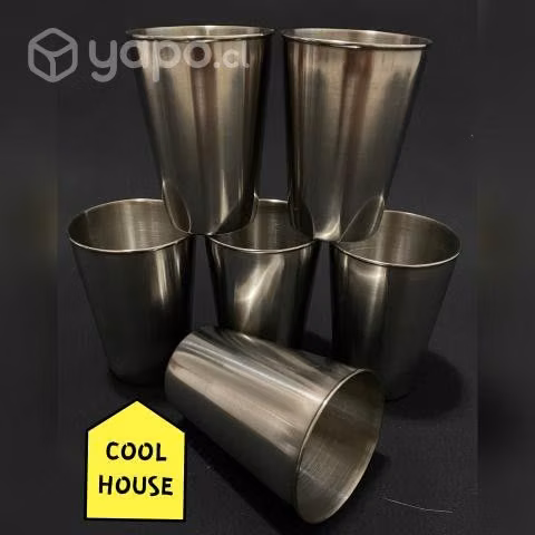 Prácticos Vasos de Acero Inoxidable de 10 cms
