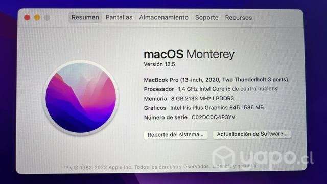 Macbook Pro 13 I5 Touchbar , Impecable - Imagen 2