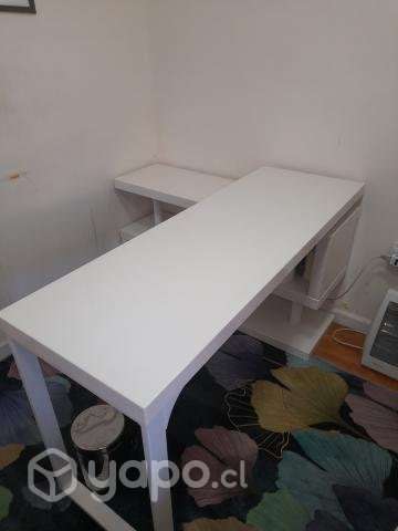 Escritorio blanco en L - Imagen 2