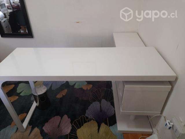 Escritorio blanco en L - Imagen 3
