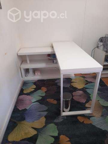 Escritorio blanco en L - Imagen 4