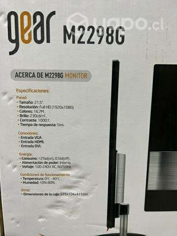 Monitor GEAR 21.5 Pulgadas FULlL HD M2298G HDMI - Imagen 3