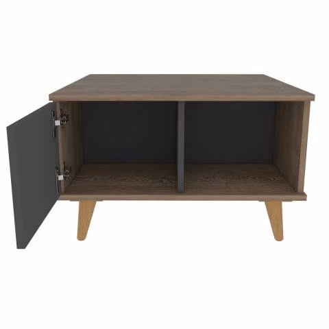 Mesa de centro 63,3x63,3x40 cm Miel/gris