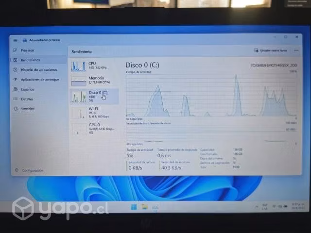Notebook HP 15-dw1512la