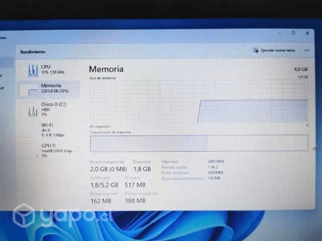 Notebook HP 15-dw1512la